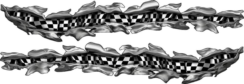 checkered flag decals kit for race cars
